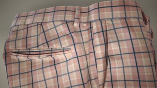 Traje ASOS cuadros rosa talla M