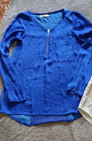 Lote 2 camisas mujer azul y gris