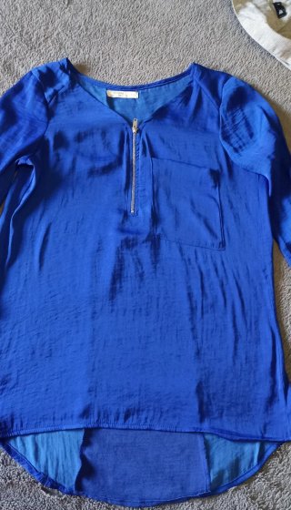 Lote 2 camisas mujer azul y gris