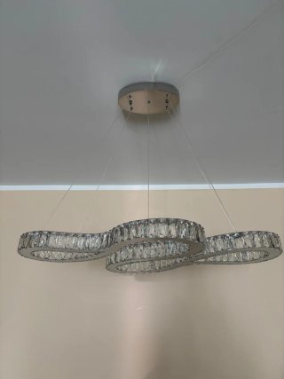 Lámpara colgante LED cristal metal