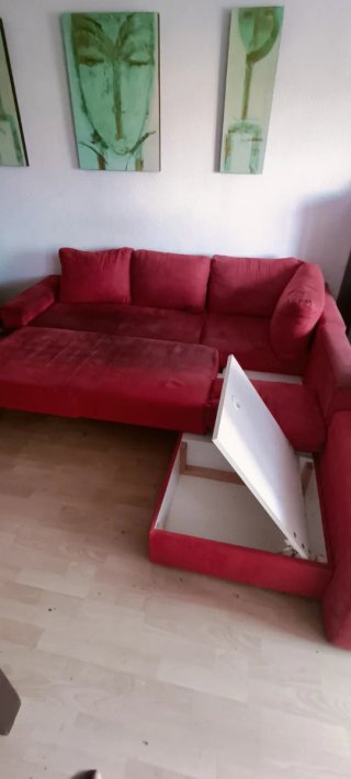 Sofá Chaise Longue Cama con Arcón