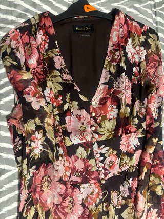 Vestido Massimo Dutti floral talla XL