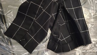 Traje negro de cuadros
