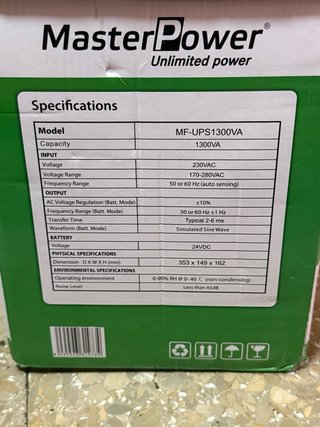 SAI Master Power 1300 VA / 720W