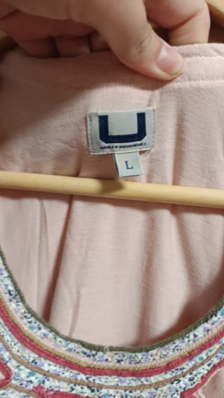 Camiseta Boho Adolfo Domínguez Talla L Rosa