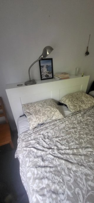 Cama IKEA BRIMNES 140x200 con Cabecero y somier