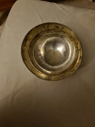 3 Cuencos Vintage Plata Alemana/Alpaca