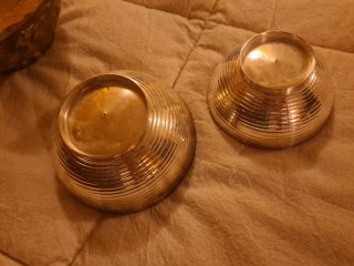 3 Cuencos Vintage Plata Alemana/Alpaca