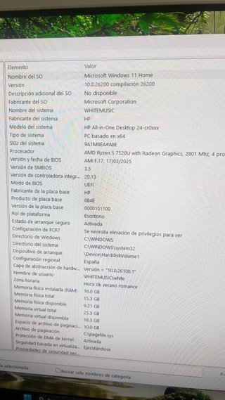 HP All-in-One 24” Ryzen 5 7520U | 16 GB RAM | SSD