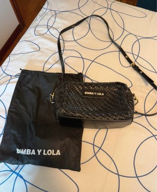 Bolso Bimba y Lola Negro Tejido
