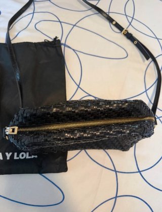Bolso Bimba y Lola Negro Tejido