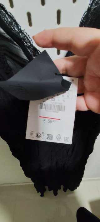 Vestido Negro Zara Talla M Nuevo