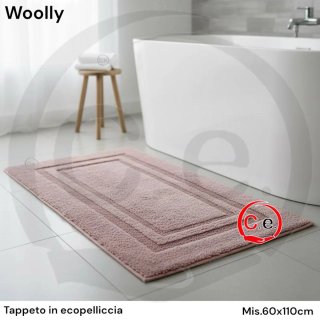 Tappeto bagno grigio in poliestere