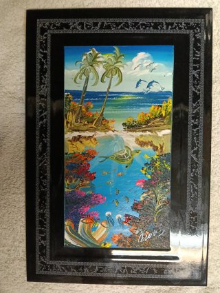 Pintura de México: Tortuga Marina y Delfines