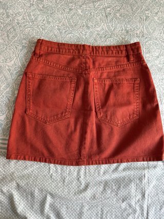 Falda corta Zara naranja Talla S