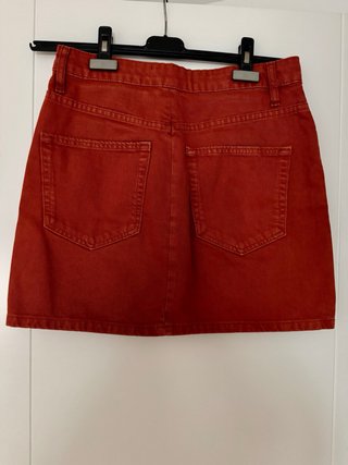 Falda corta Zara naranja Talla S