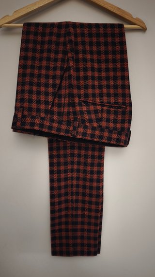 Traje de cuadros burdeos, ASOS