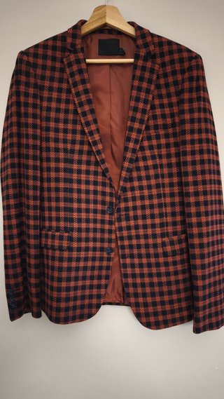 Traje de cuadros burdeos, ASOS