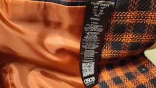 Traje de cuadros burdeos, ASOS