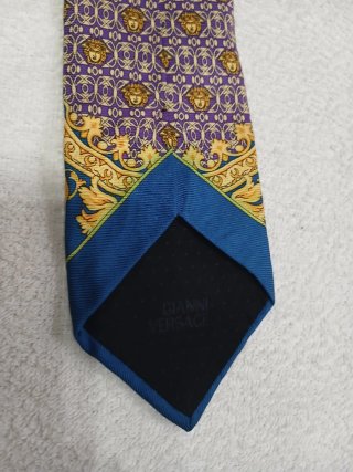 Cravatta Versace Uomo Blu Viola Medusa