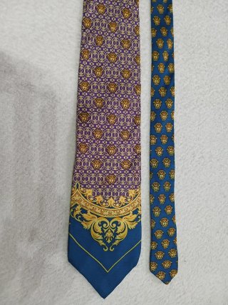 Cravatta Versace Uomo Blu Viola Medusa