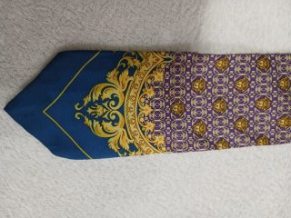 Cravatta Versace Uomo Blu Viola Medusa