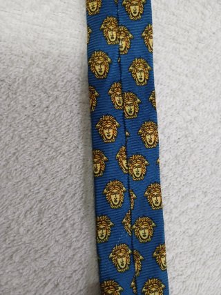Cravatta Versace Uomo Blu Viola Medusa