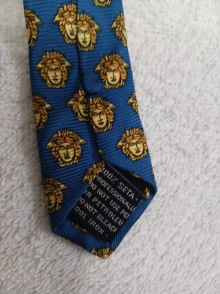 Cravatta Versace Uomo Blu Viola Medusa