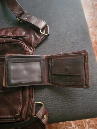 Riñonera y Cartera Versace Marrón Piel