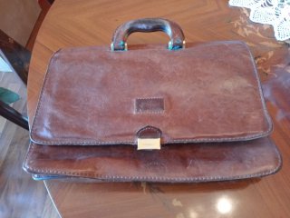 Borsa Vintage Pelle Marrone Fiorentina artigianale