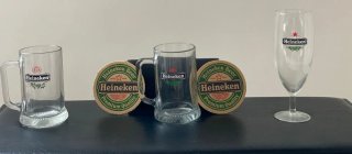 Set 2 Bicchieri Birra + calice + 2 Sottobicchieri