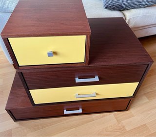 Conjunto cajoneras sueltas wengué
