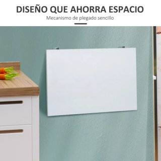 Mesa plegable de pared madera y metal
