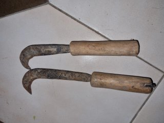 Herramientas de vendimia antiguas