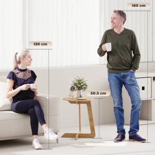 Mesa auxiliar de madera moderna