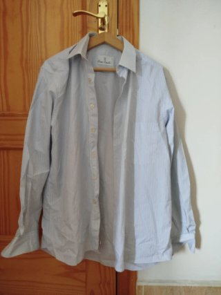 Camisa Cesare Revetti Rayas Azul/Verde