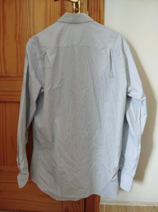 Camisa Cesare Revetti Rayas Azul/Verde
