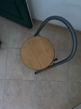 Silla plegable madera y metal estilo industrial
