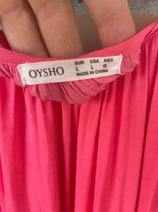 Vestido largo Oysho verano rosa