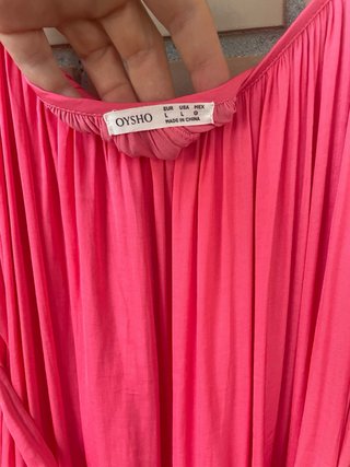 Vestido largo Oysho verano rosa