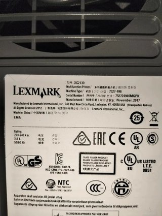 Impresora Lexmark XC2130 MFP Láser Color
