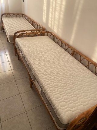 Letti Bambù con Reti e Materassi