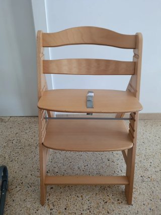 Trona de madera Hauck + Hamaca y bandeja
