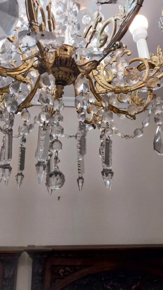 Lámpara antigua cristal tamaño medio