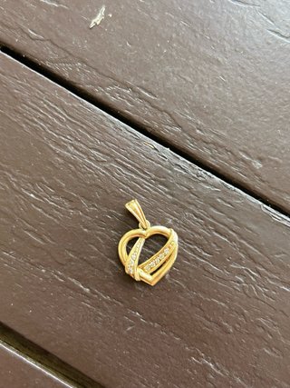 Medalla Corazón Oro 18kt con Circonitas