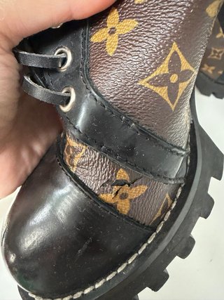 Botines Louis Vuitton Tacón Negro y Marrón