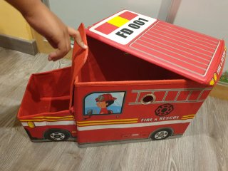 Baúl Organizador Juguetes Camión Bomberos