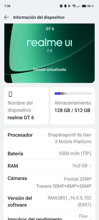Realme GT6 + funda + cargador 120W