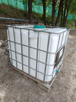 Depósito agua IBC 1000L blanco opaco