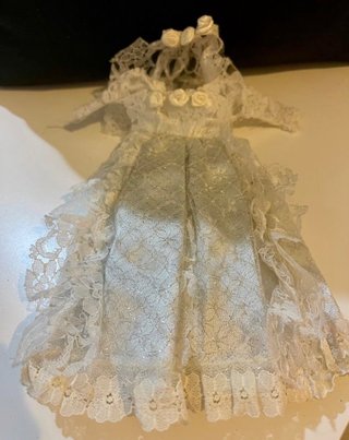 Vestido Novia Barbie Encaje Flores VINTAGE